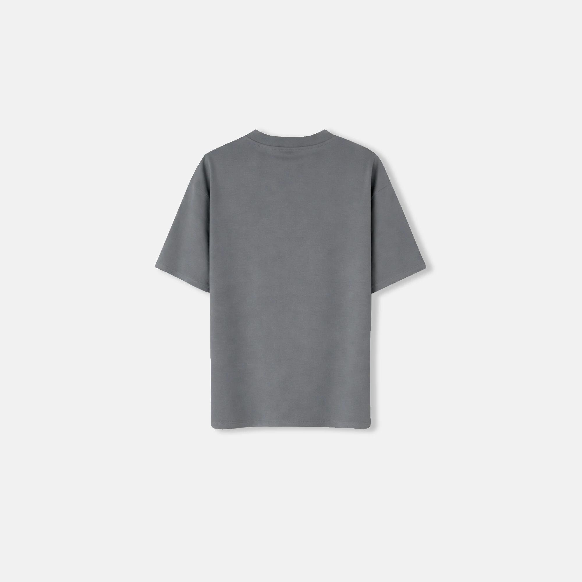 تيشيرت رجالي قطني برقبة دائرية وشعار media preview 4