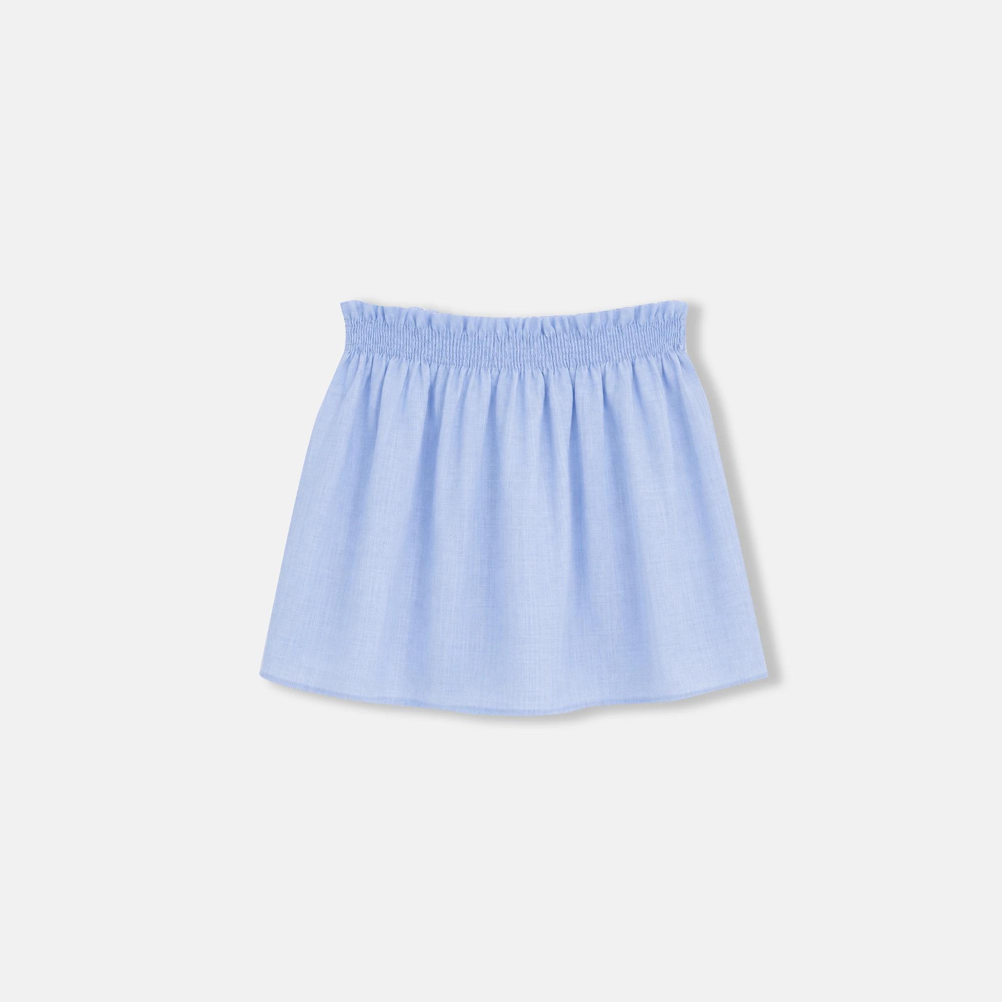 تنورة قطنية للبنات بخصر مطاطي مكشكش Thumbnail 1