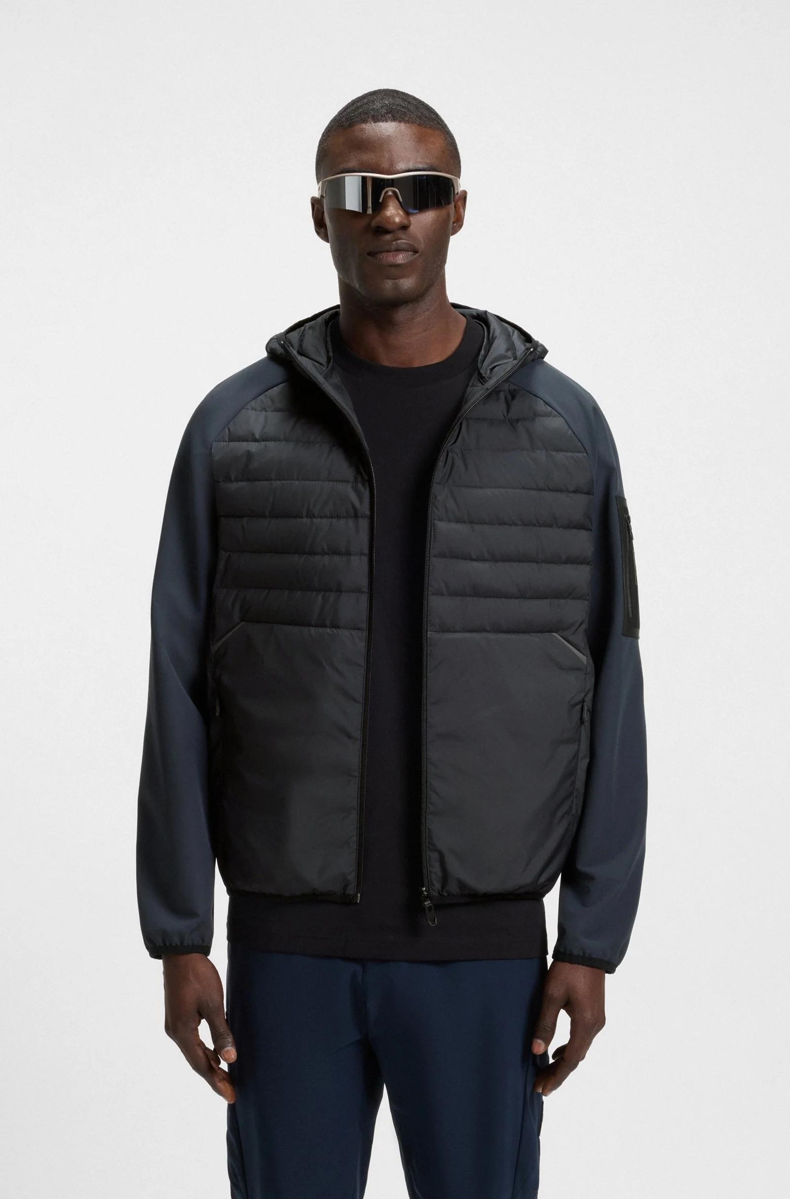 سترة Boss طاردة للماء مع جيب بسحاب على الكم - لون كحلي داكن alternative product image