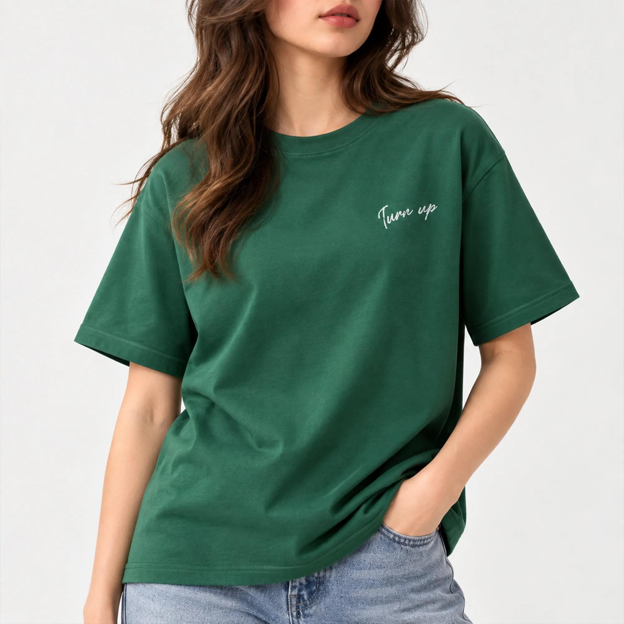 WOMEN'S OVERSIZED GRAPHIC CREWNECK COTTON T-SHIRT alternative product image