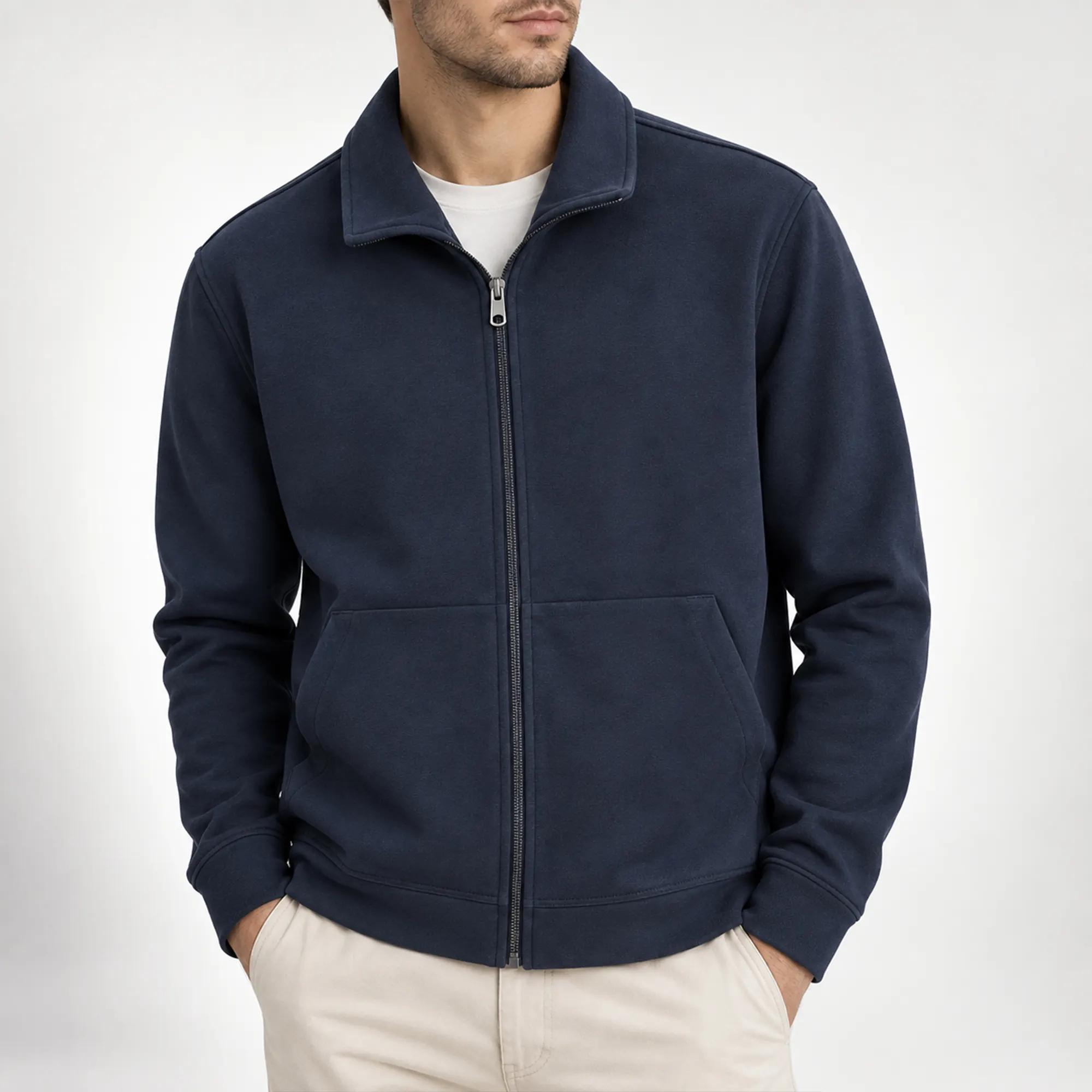 MEN'S JACKET WITH A COLLAR AND FULL-LENGTH ZIPPER product image